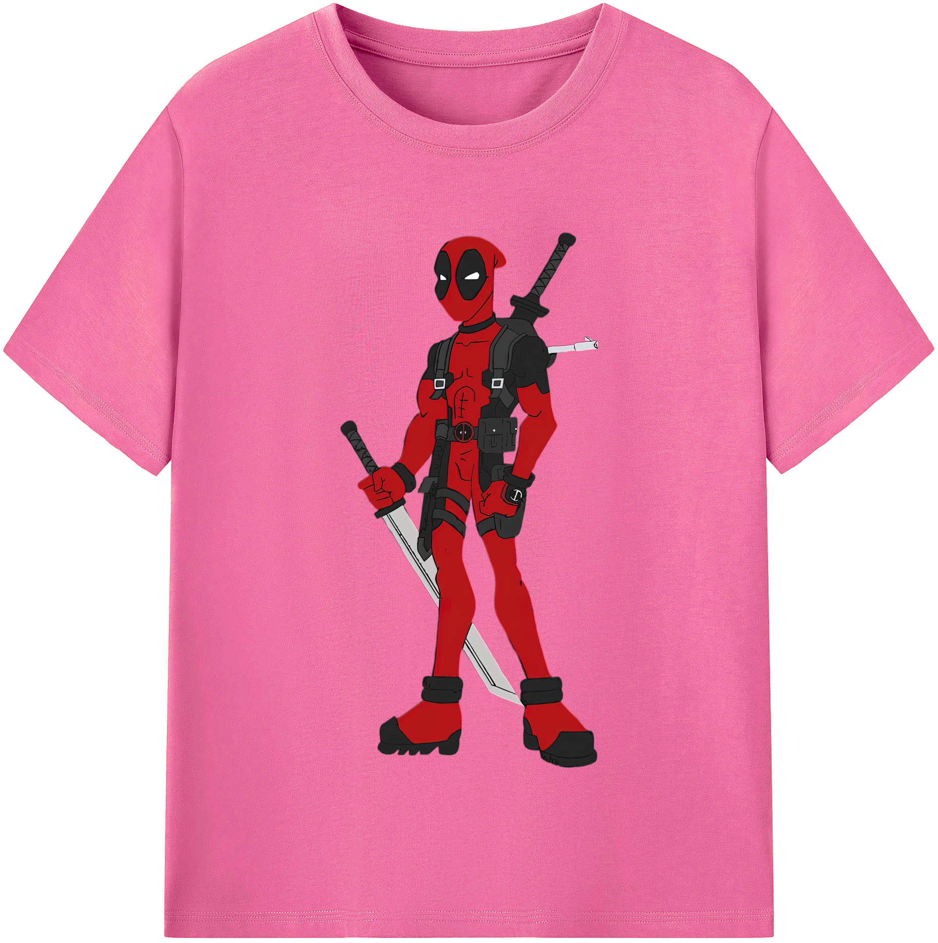 （画像用） Deadpool デッドプール レディースカジュアルプリントTシャツ（綿100％）
